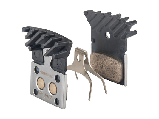 Shimano-Bremsbeläge L04C Metall Ice-Tech mit Kühlrippen